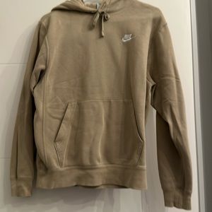 Men’s Nike khaki fleece pullover hoodie size: XS